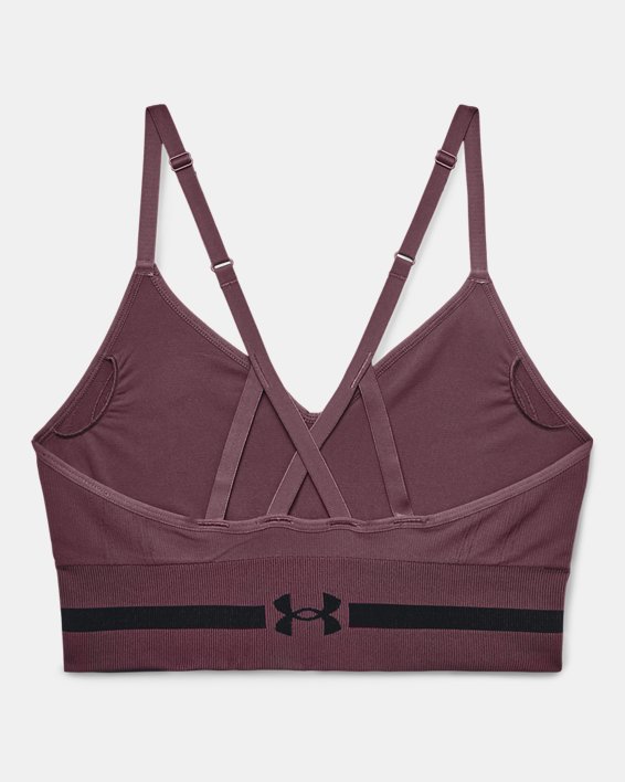 Women's UA Seamless Low Long Sports Bra, Purple, pdpMainDesktop image number 9